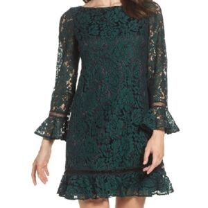Elegant Green Lace Dress